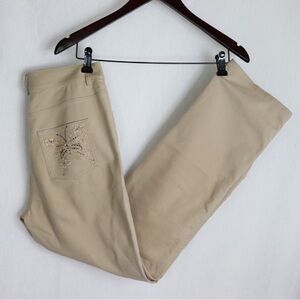 ST. JOHN SPORT Buttetfly Rhinestone Embellished Pants